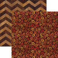 Ella and Viv Paper Company - Fall Rustica Collection - 12 x 12 Double Sided Paper - Rustic Leaves