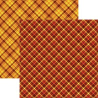 Ella and Viv Paper Company - Fall Rustica Collection - 12 x 12 Double Sided Paper - Fall Plaid