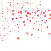Reminisce - Forever Hearts Collection - 12 x 12 Double Sided Paper - Falling Hearts