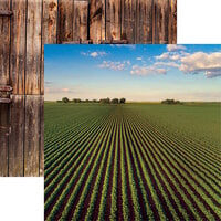Reminisce - Farm Life Collection - 12 x 12 Double Sided Paper - Field Of Beans