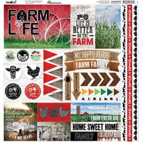 Reminisce - Farm Life Collection - 12 x 12 Cardstock Stickers - Elements