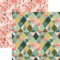 Reminisce - Florida Collection - 12 x 12 Double Sided Paper - Pretty In Pink