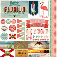 Reminisce - Florida Collection - 12 x 12 Cardstock Stickers - Elements
