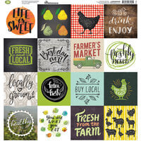 Reminisce - Farmer's Market Collection - 12 x 12 Cardstock Sticker Sheet - Squares
