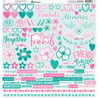 Reminisce - Friends Forever Collection - 12 x 12 Cardstock Stickers