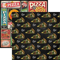 Reminisce - Food Truck Fest Collection - 12 x 12 Double Sided Paper - Pizza