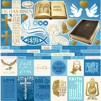 Reminisce - Faith Collection - 12 x 12 Cardstock Stickers