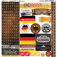 Ella and Viv Paper Company - Germany Collection - 12 x 12 Cardstock Stickers - Alpha Combo