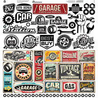 Reminisce - Garage Life Collection - 12 x 12 Cardstock Stickers