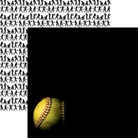 Reminisce - Game Day Softball Collection - 12 x 12 Double Sided Paper - Softball