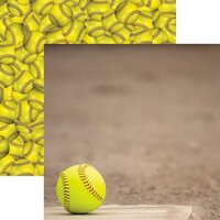 Reminisce - Game Day Softball Collection - 12 x 12 Double Sided Paper - Home Plate