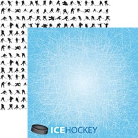 Reminisce - Game Day Hockey Collection - 12 x 12 Double Sided Paper - Ice Hockey