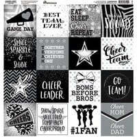 Reminisce - Cheerleading Collection - 12 x 12 Cardstock Sticker Sheet - Squares