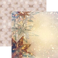 Reminisce - Gold Christmas Collection - 12 x 12 Double Sided Paper - Starry Christmas
