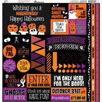 Reminisce - Halloween - Ghost Party Collection - 12 x 12 Cardstock Stickers - Elements