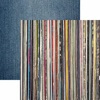 Reminisce - Good Vibes Collection - 12 x 12 Double Sided Paper - Stack of Vinyl Records