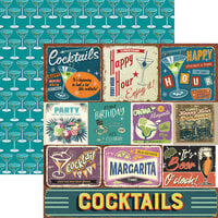 Reminisce - Happy Hour Collection - 12 x 12 Double Sided Paper - Happy Hour