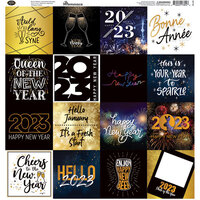 Reminisce - 12 x 12 Cardstock Stickers - Happy New Year