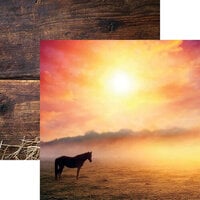 Reminisce - 12 x 12 Double Sided Paper - Horse at Sunrise