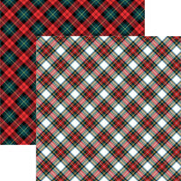 Reminisce - Happy Pawlidays Collection - Christmas - 12 x 12 Double Sided Paper - Pawliday Plaid