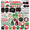 Reminisce - Happy Pawlidays Collection - Christmas - 12 x 12 Cardstock Stickers - Elements