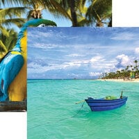 Reminisce - Island Paradise Collection - 12 x 12 Double Sided Paper - Fishing Boat