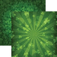 Reminisce - Irish Kiss Collection - 12 x 12 Double Sided Paper - Shamrock Explosion