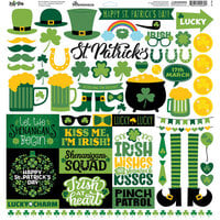 Reminisce - Irish Kiss Collection - 12 x 12 Cardstock Stickers - Irish Kiss - Elements