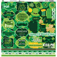 Reminisce - 12 x 12 Elements Stickers - Irish Luck