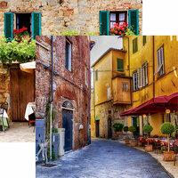 Reminisce - Italy Collection - 12 x 12 Double Sided Paper - Old Town