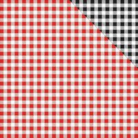 Reminisce - In The Kitchen Collection - 12 x 12 Double Sided Paper - Red and Black Gingham