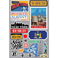 Reminisce - Jetsetters Collection - 3 Dimensional Die Cut Stickers - New York