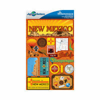 Reminisce - Jetsetters Collection - 3 Dimensional Die Cut Stickers - New Mexico