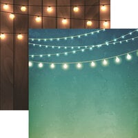 Reminisce - Light It Up Collection - 12 x 12 Double Sided Paper - String of Lights