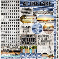 Reminisce - Lake Life Collection - 12 x 12 Cardstock Stickers - Combo