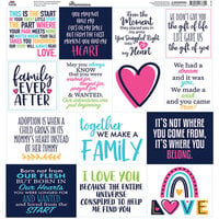 Reminisce - Love Makes A Family Collection - 12 x 12 Cardstock Stickers - Custom