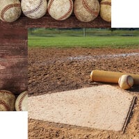 Reminisce - Let's Play Baseball Collection - 12 x 12 Double Sided Paper - Home Plate