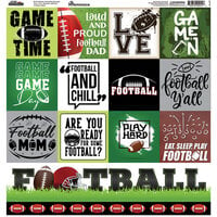 Reminisce - Let's Play Football Collection - 12 x 12 Cardstock Stickers - Elements
