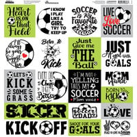 Reminisce - Let's Play Soccer Collection - 12 x 12 Cardstock Stickers