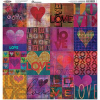 Reminisce - Love Is Love Collection - 12 x 12 Cardstock Stickers - Square