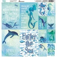 Reminisce - Mermaid's Tale Collection - 12 x 12 Cardstock Stickers - Poster