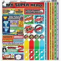 Reminisce - My Super Hero Collection - 12 x 12 Cardstock Stickers - Elements