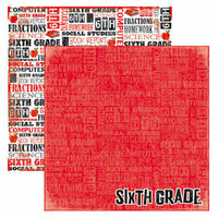 Reminisce - Making the Grade Collection - 12 x 12 Double Sided Paper - Sixth Grade
