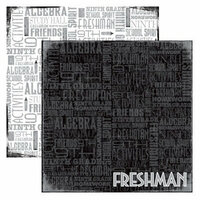 Reminisce - Making the Grade Collection - 12 x 12 Double Sided Paper - Freshman