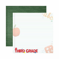 Reminisce - Making the Grade Collection - 12 x 12 Double Sided Paper - Third Grade 2