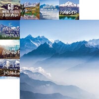 Reminisce - Mountains Calling Collection - 12 x 12 Double Sided Paper - Mountain Sky