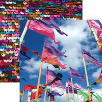 Reminisce - Music Festival Collection - 12 x 12 Double Sided Paper - Flags