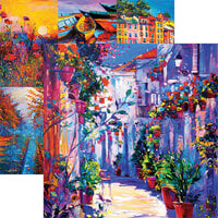 Reminisce - Nature's Reflections Collection - 12 x 12 Double Sided Paper - Streets In Bloom