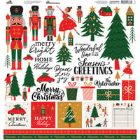 Reminisce - Christmas - The Nutcracker Collection - 12 x 12 Cardstock Stickers - Elements