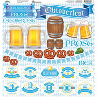 Reminisce - Oktoberfest Collection - 12 x 12 Cardstock Stickers - Custom